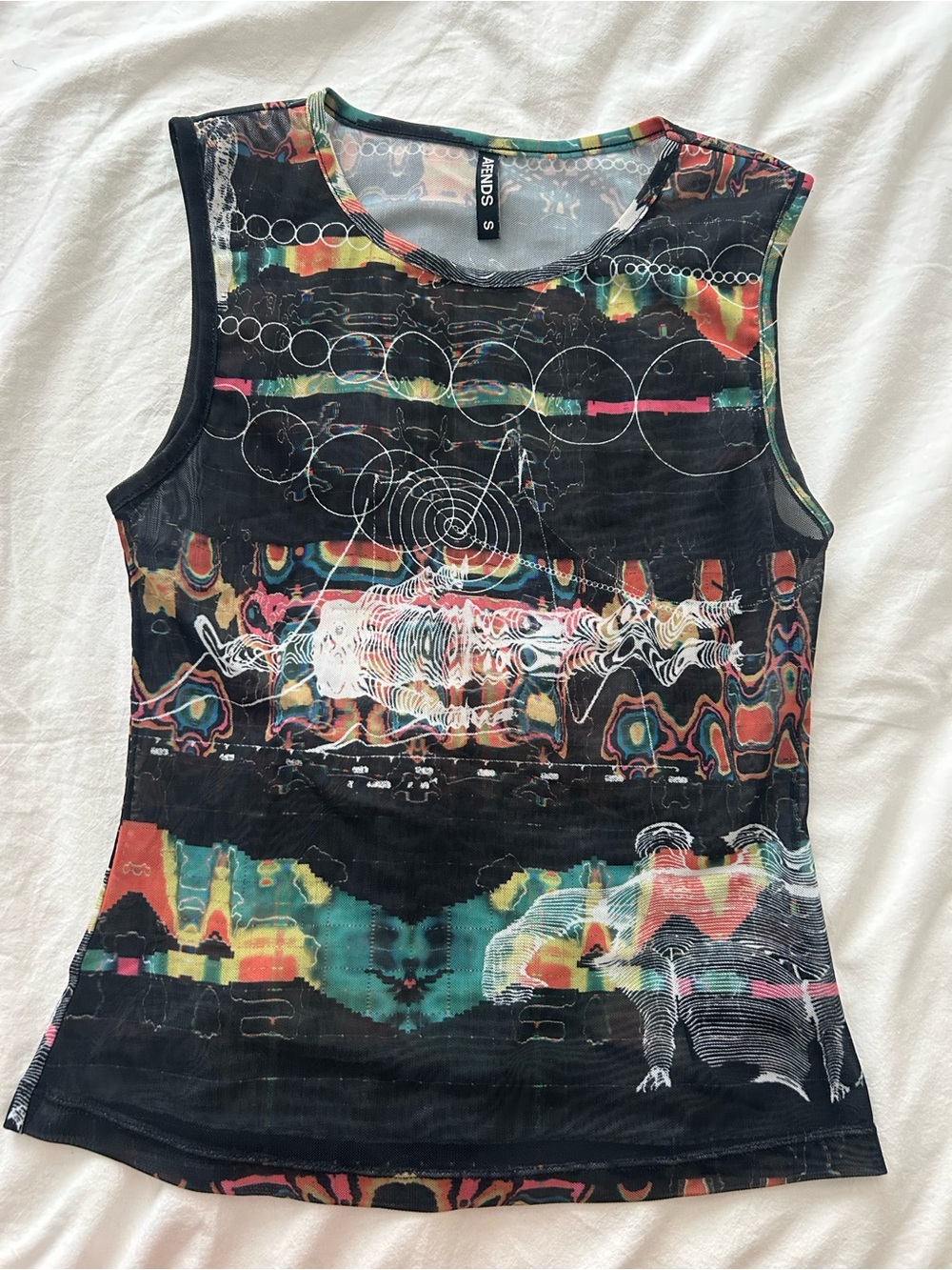 Agenda mesh tank top
